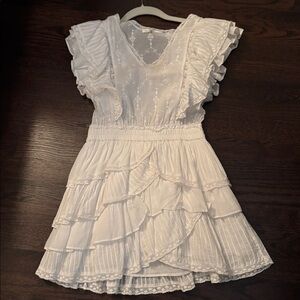 LoveShackFancy White Ruffled Dress